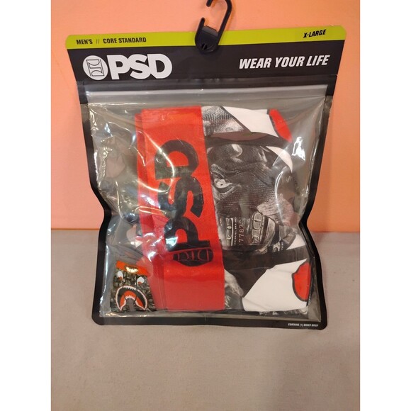 Men's PSD Boxer Briefs Money Shreds Gray Red XL - Picture 4 of 5